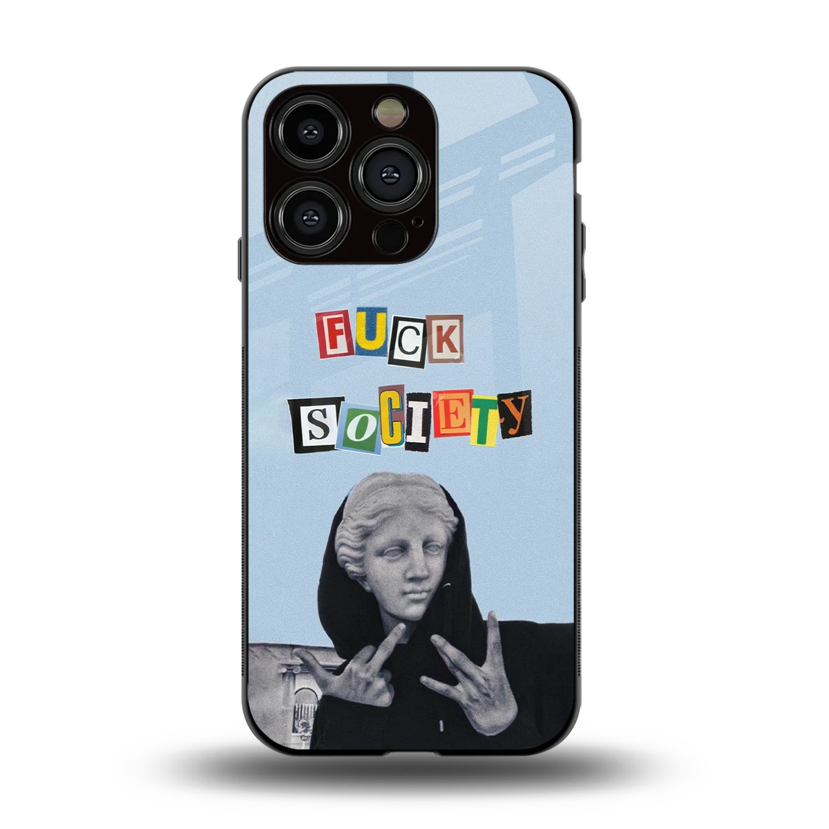 Rebel Mind back phone cover | glass case for iphone 13 pro