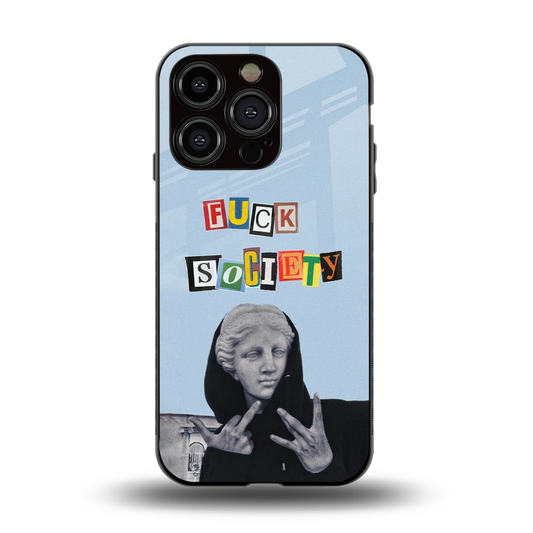 Rebel Mind back phone cover | glass case for iphone 13 pro