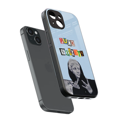 Rebel Mind sleek iphone 13 cover with tempered glass back and TPU edges
