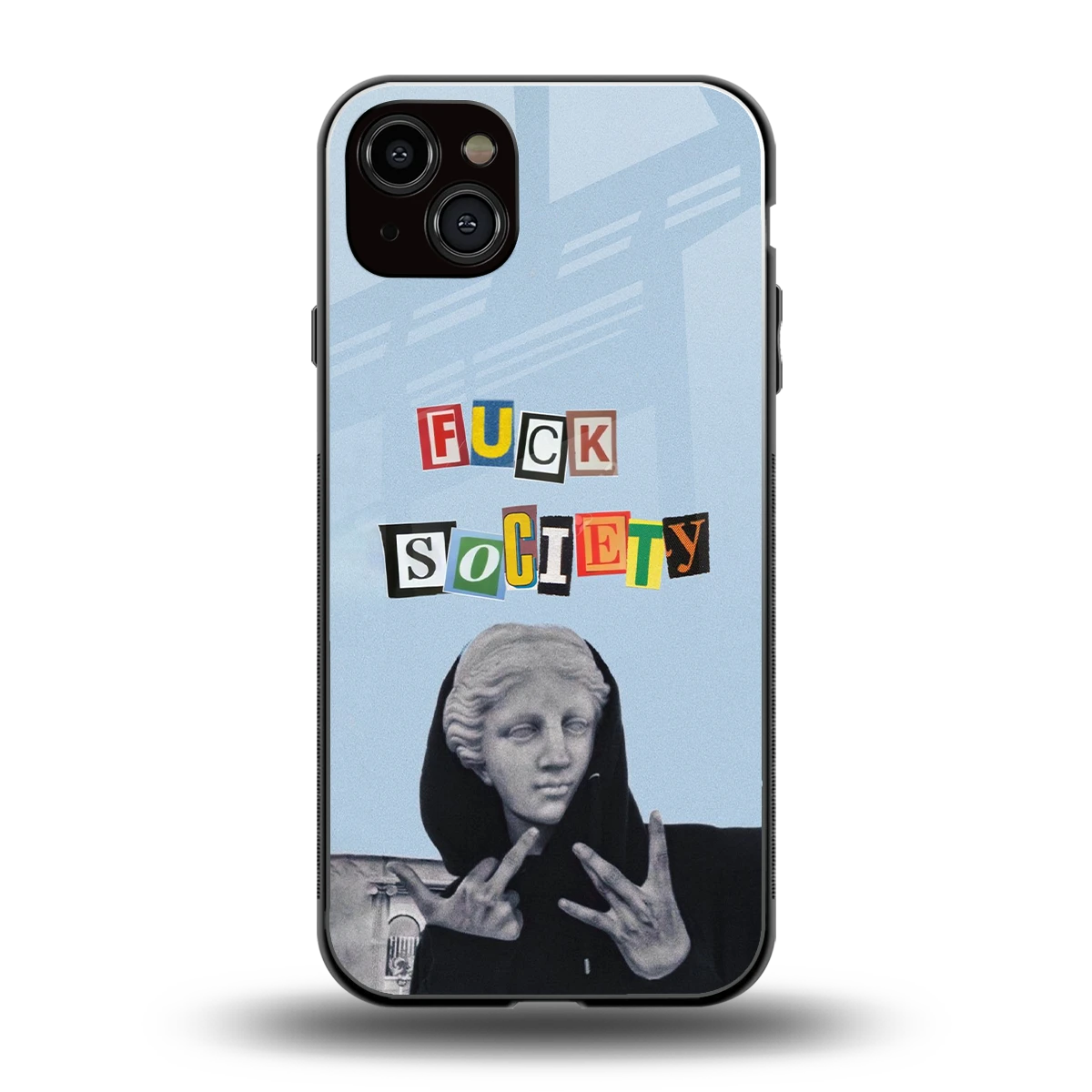 Rebel Mind back phone cover | glass case for iphone 15 plus