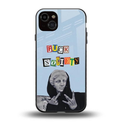 Rebel Mind back phone cover | glass case for iphone 15 plus