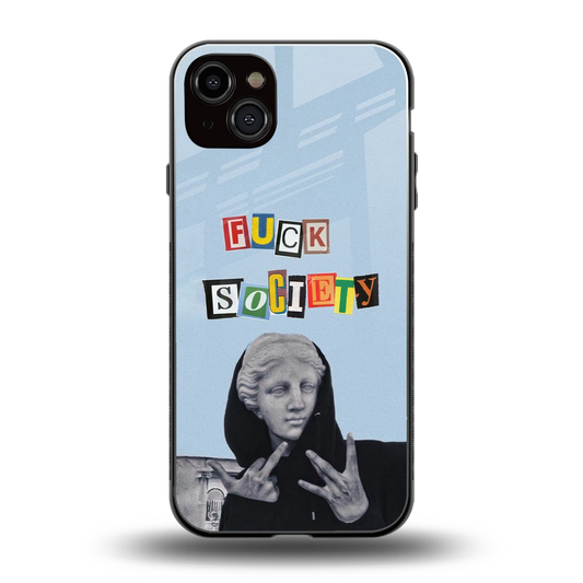 Rebel Mind back phone cover | glass case for iphone 15 plus