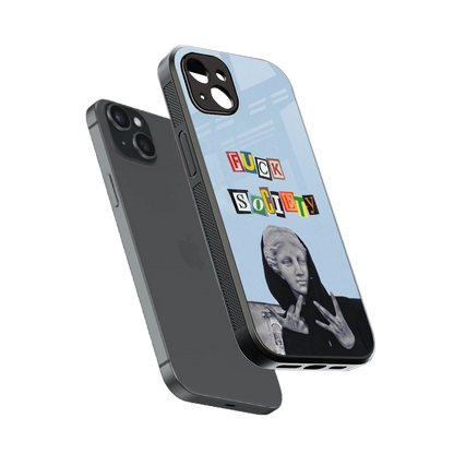 Rebel Mind sleek iphone 15 plus cover with tempered glass back and TPU edges