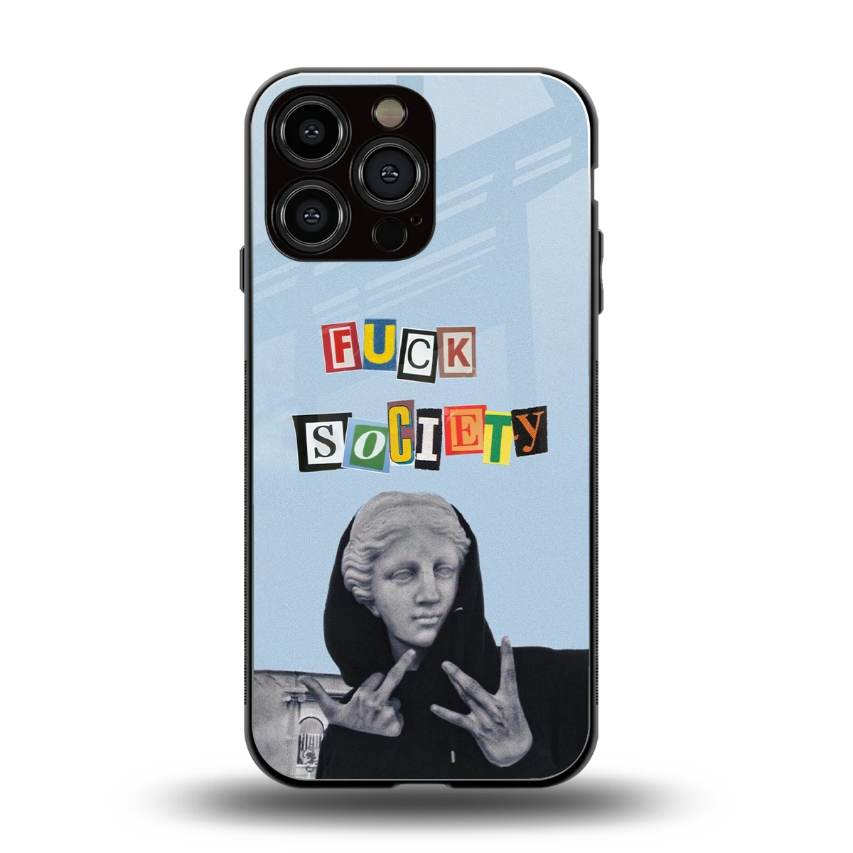 Rebel Mind back phone cover | glass case for iphone 15 pro max