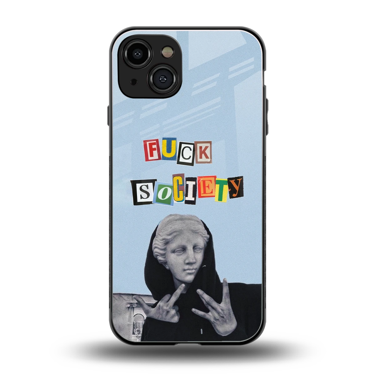 Rebel Mind back phone cover | glass case for iphone 15