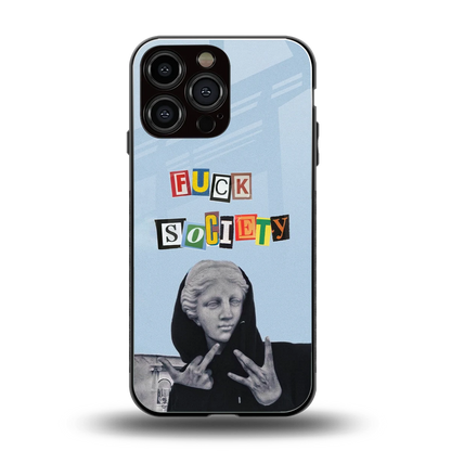 Rebel Mind back phone cover | glass case for iphone 16 pro max