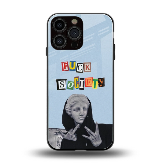 Rebel Mind back phone cover | glass case for iphone 16 pro max