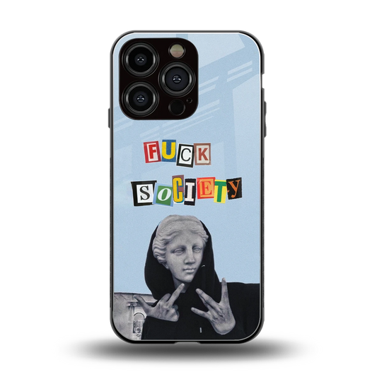 Rebel Mind back phone cover | glass case for iphone 16 pro