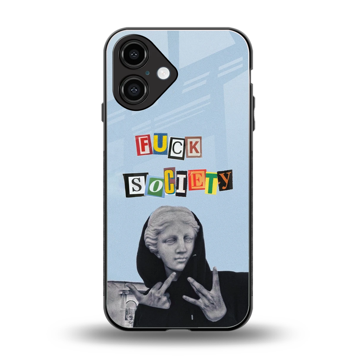 Rebel Mind back phone cover | glass case for iphone 16