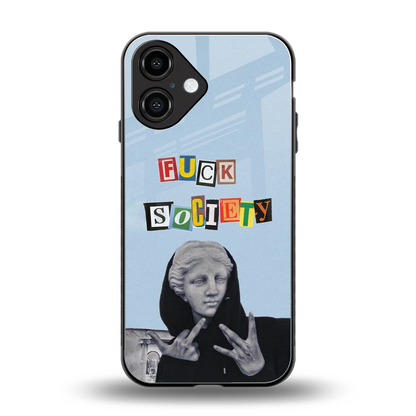 Rebel Mind back phone cover | glass case for iphone 16