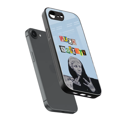 Rebel Mind sleek iphone 16e cover with tempered glass back and TPU edges