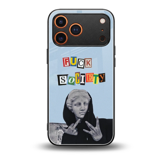 Rebel Mind back phone cover | glass case for iphone 17 pro