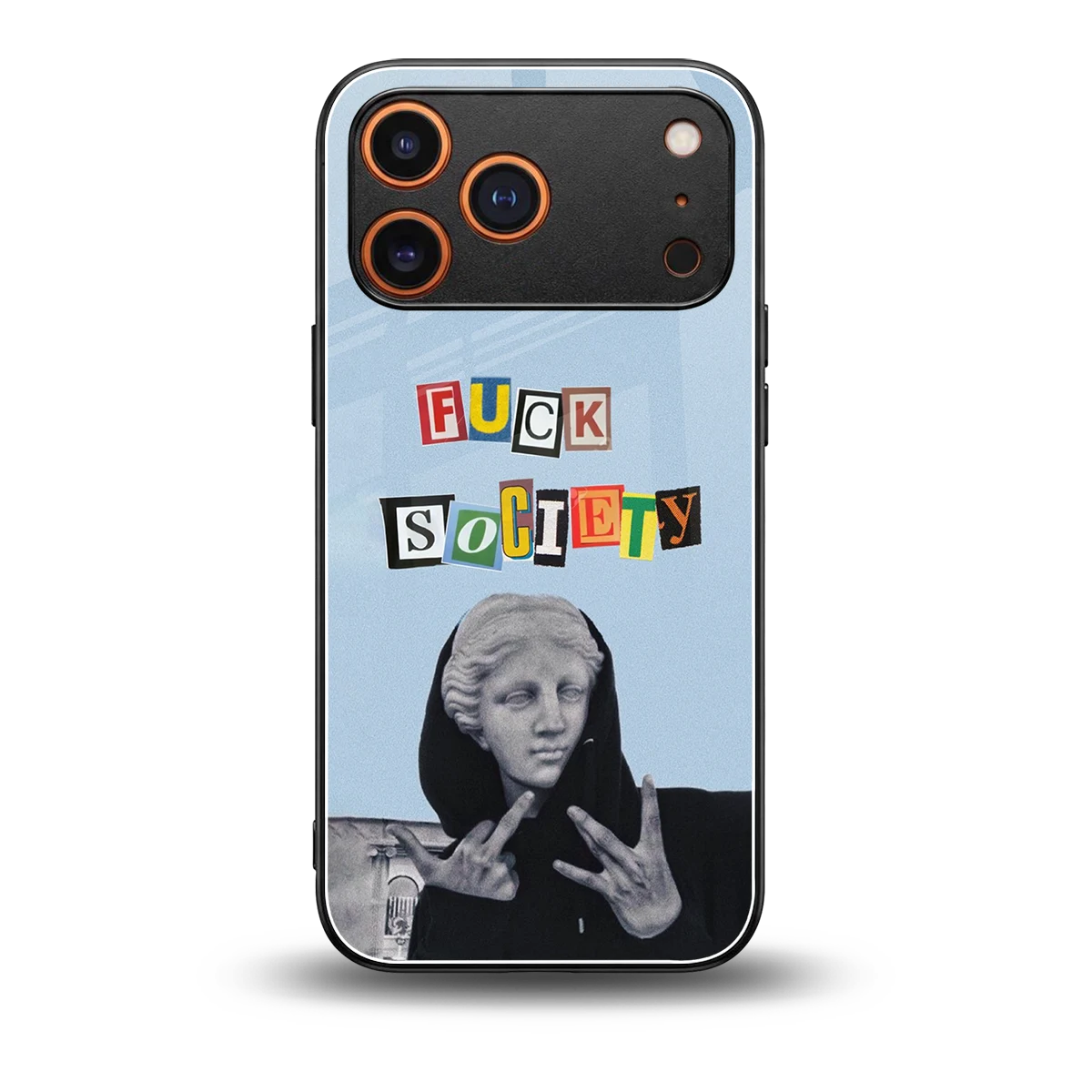Rebel Mind back phone cover | glass case for iphone 17 pro max