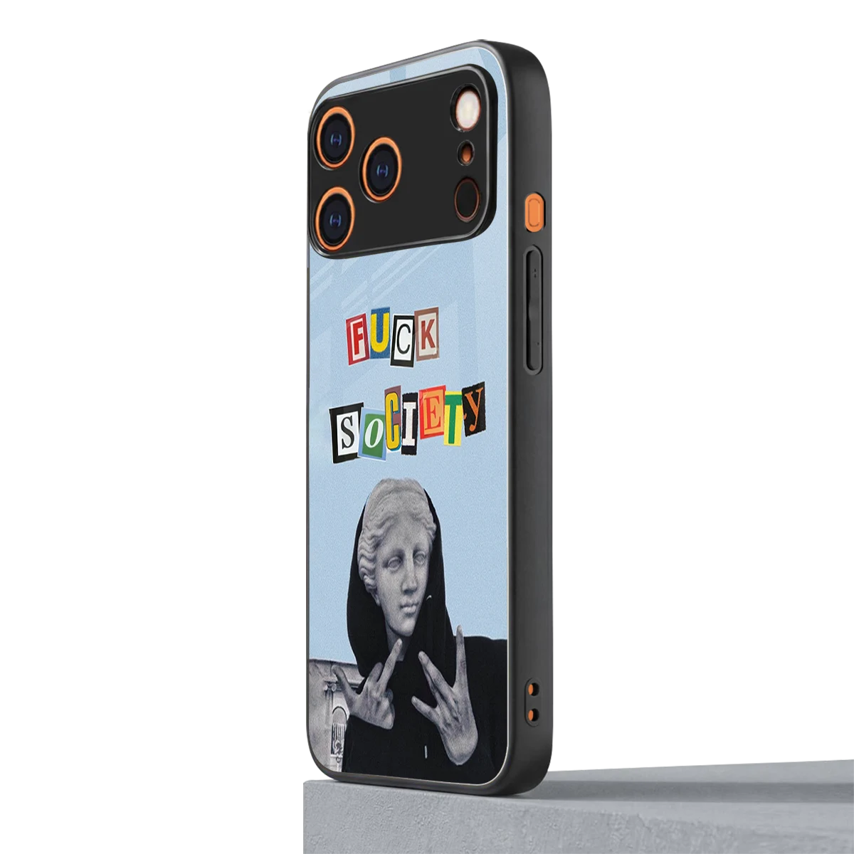 Rebel Mind iphone 17 pro max mobile cover | shockproof glass phone case