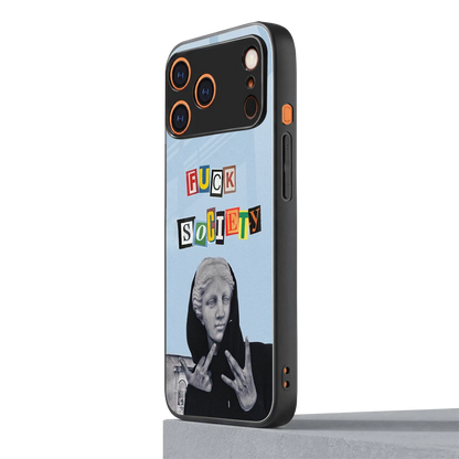 Rebel Mind iphone 17 pro max mobile cover | shockproof glass phone case