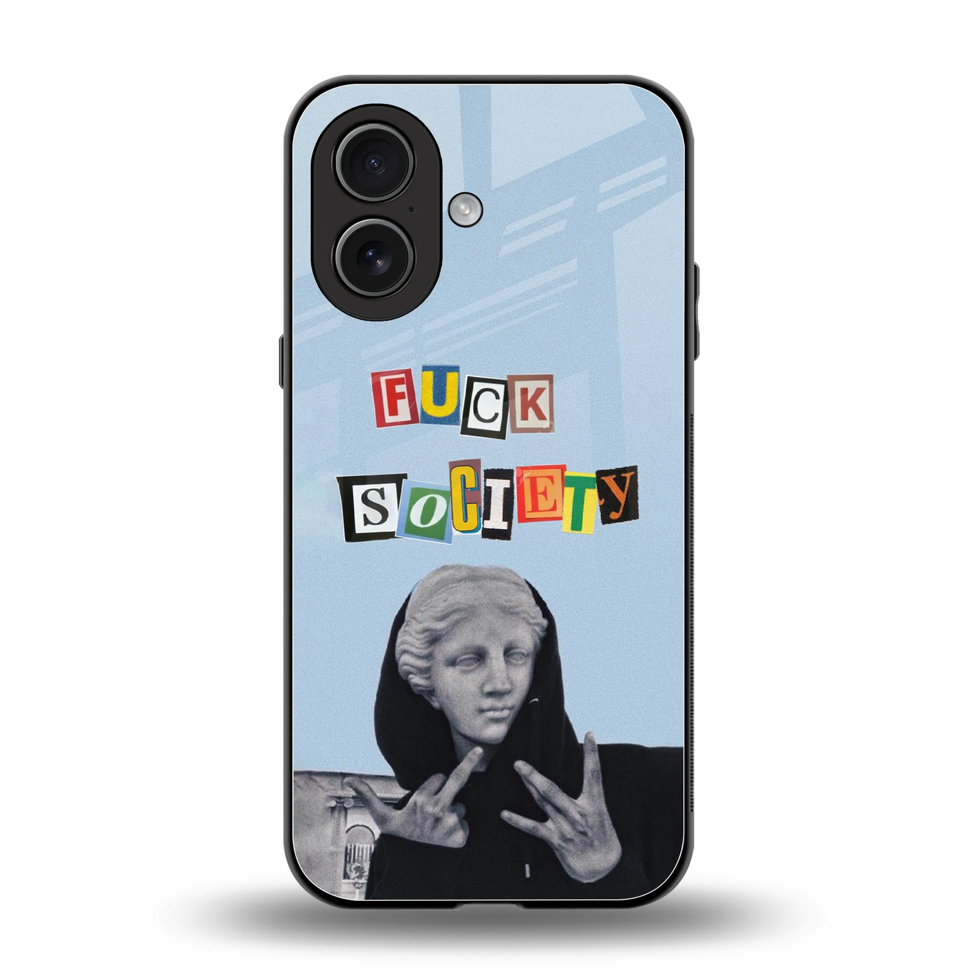 Rebel Mind back phone cover | glass case for iphone 17