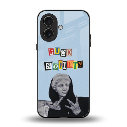 Rebel Mind back phone cover | glass case for iphone 17