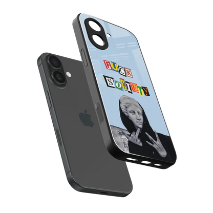 Rebel Mind sleek iphone 17 cover with tempered glass back and TPU edges
