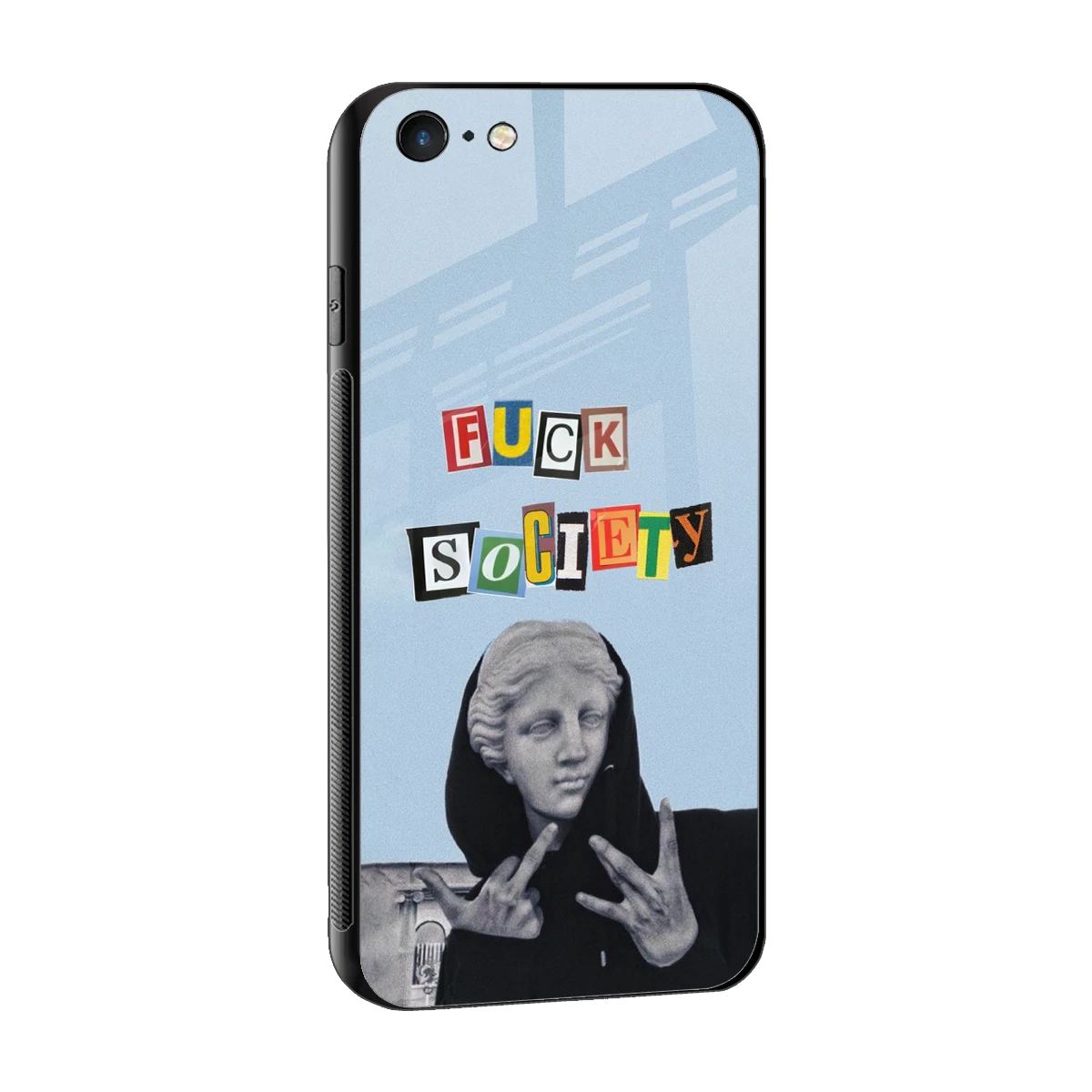 Rebel Mind sleek iphone 6 cover with tempered glass back and TPU edges