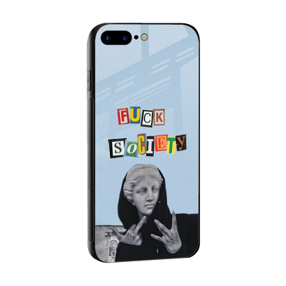 Rebel Mind sleek iphone 7 plus cover with tempered glass back and TPU edges
