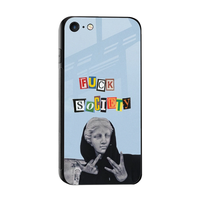 Rebel Mind sleek iphone 7 cover with tempered glass back and TPU edges