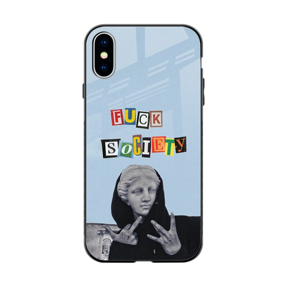 Rebel Mind back phone cover | glass case for iphone xs