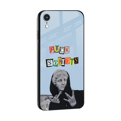 Rebel Mind sleek iphone xr cover with tempered glass back and TPU edges