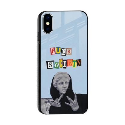 Rebel Mind sleek iphone xs cover with tempered glass back and TPU edges