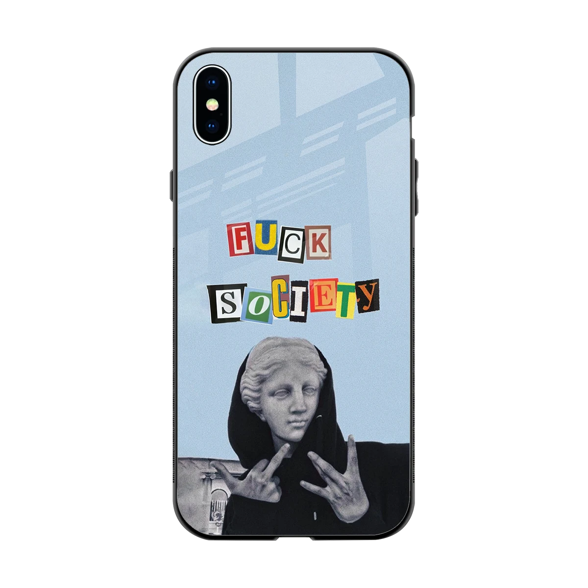 Rebel Mind back phone cover | glass case for iphone xs max