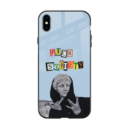 Rebel Mind back phone cover | glass case for iphone xs max