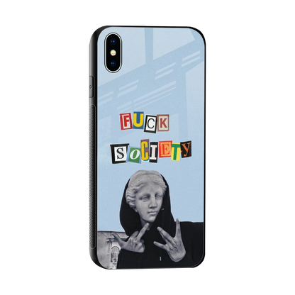 Rebel Mind sleek iphone xs max cover with tempered glass back and TPU edges