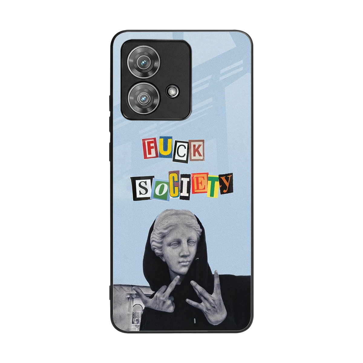 Rebel Mind back phone cover | glass case for motorola edge 40 neo 5g