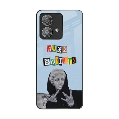 Rebel Mind back phone cover | glass case for motorola edge 40 neo 5g
