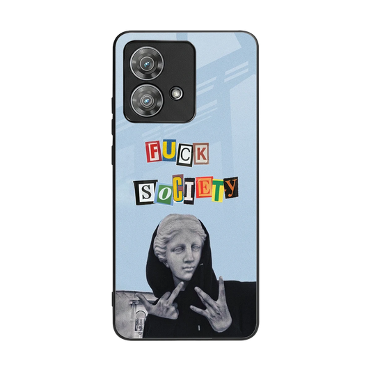 Rebel Mind back phone cover | glass case for motorola edge 40 neo 5g