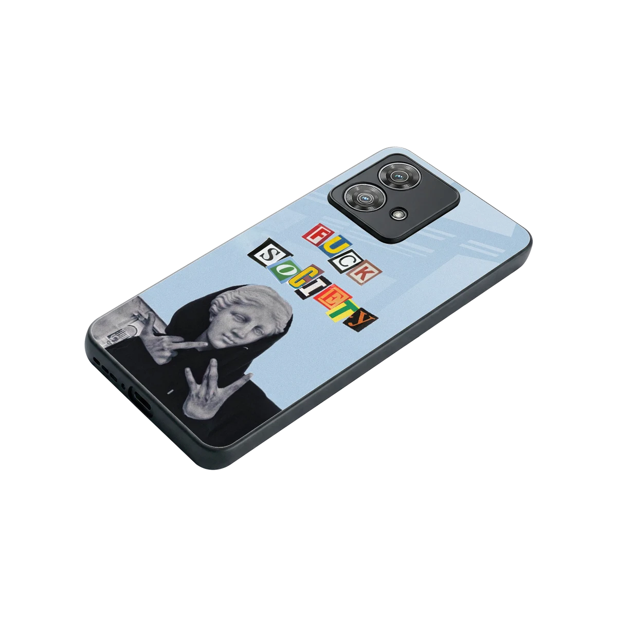 Rebel Mind stylish phone case for motorola edge 40 neo 5g | glossy glass and slim fit