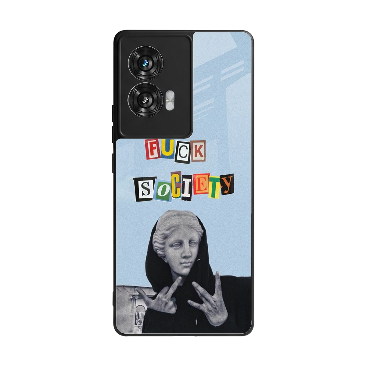 Rebel Mind back phone cover | glass case for motorola edge 50 fusion