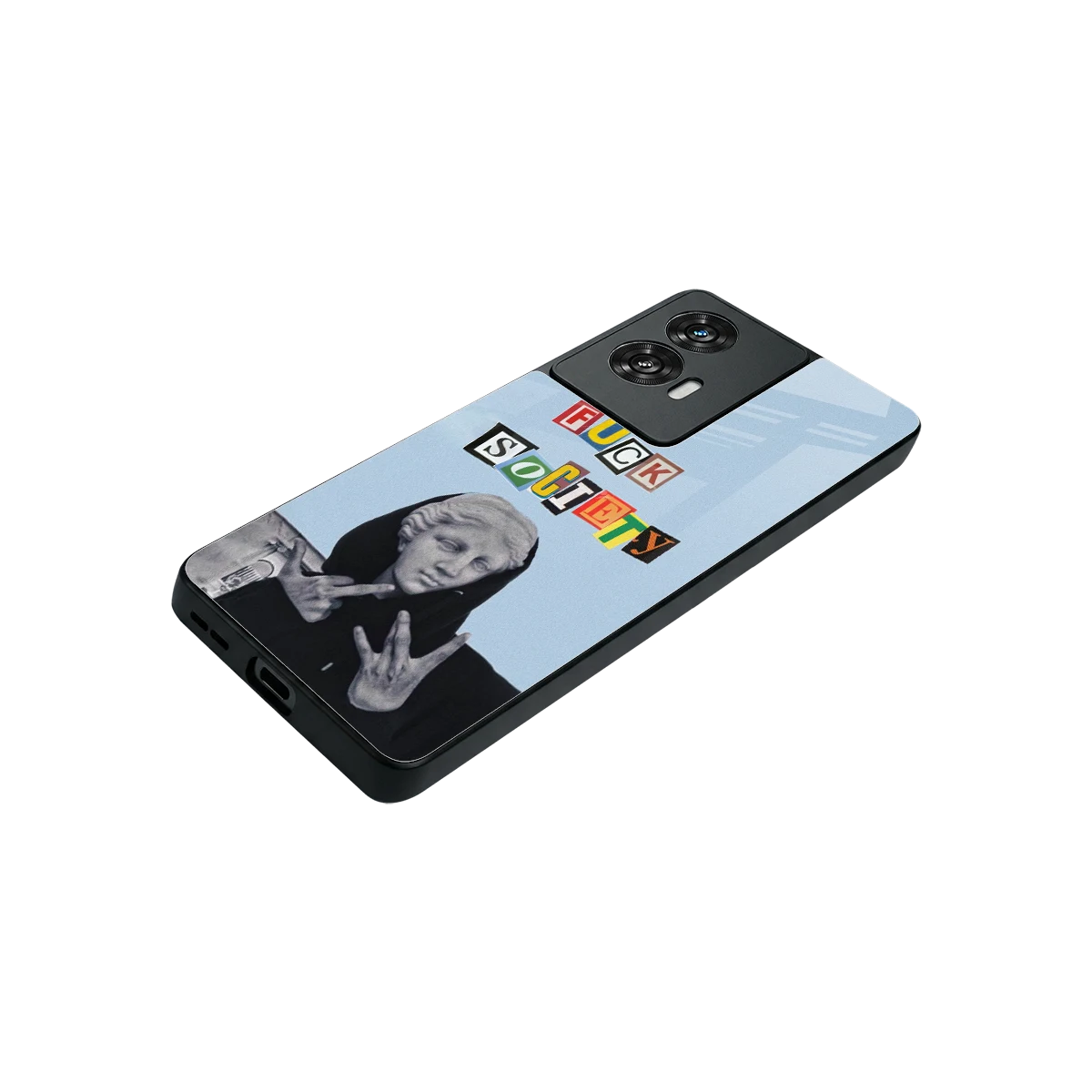 Rebel Mind stylish phone case for motorola edge 50 fusion | glossy glass and slim fit