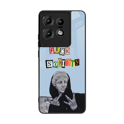 Rebel Mind back phone cover | glass case for motorola edge 50 pro