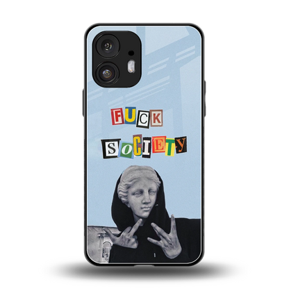 Rebel Mind back phone cover | glass case for nothing phone 2