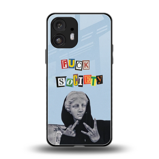 Rebel Mind back phone cover | glass case for nothing phone 2