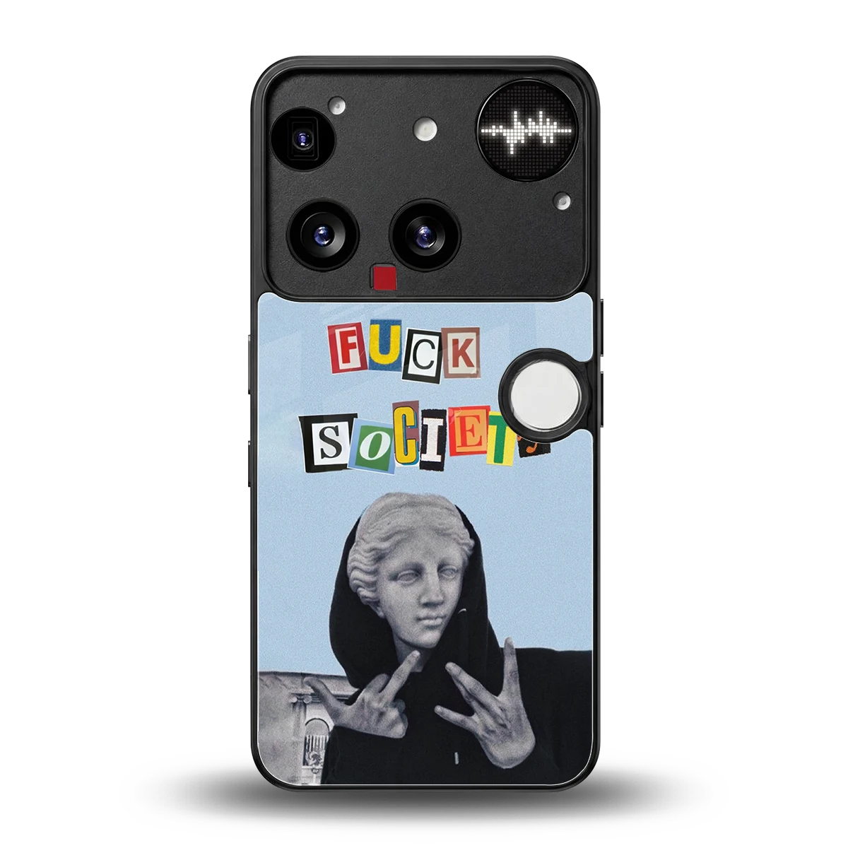 Rebel Mind back phone cover | glass case for nothing phone 3