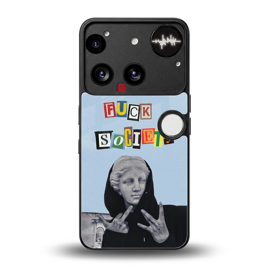 Rebel Mind back phone cover | glass case for nothing phone 3
