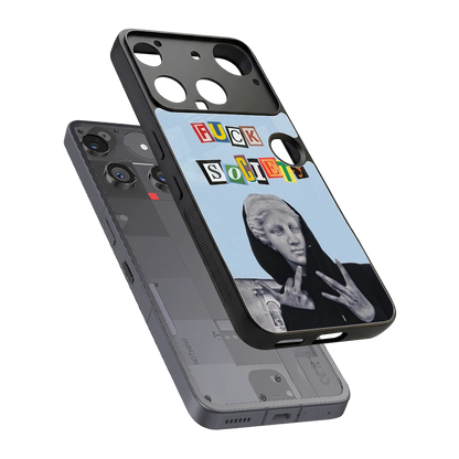 Rebel Mind sleek nothing phone 3 cover with tempered glass back and TPU edges