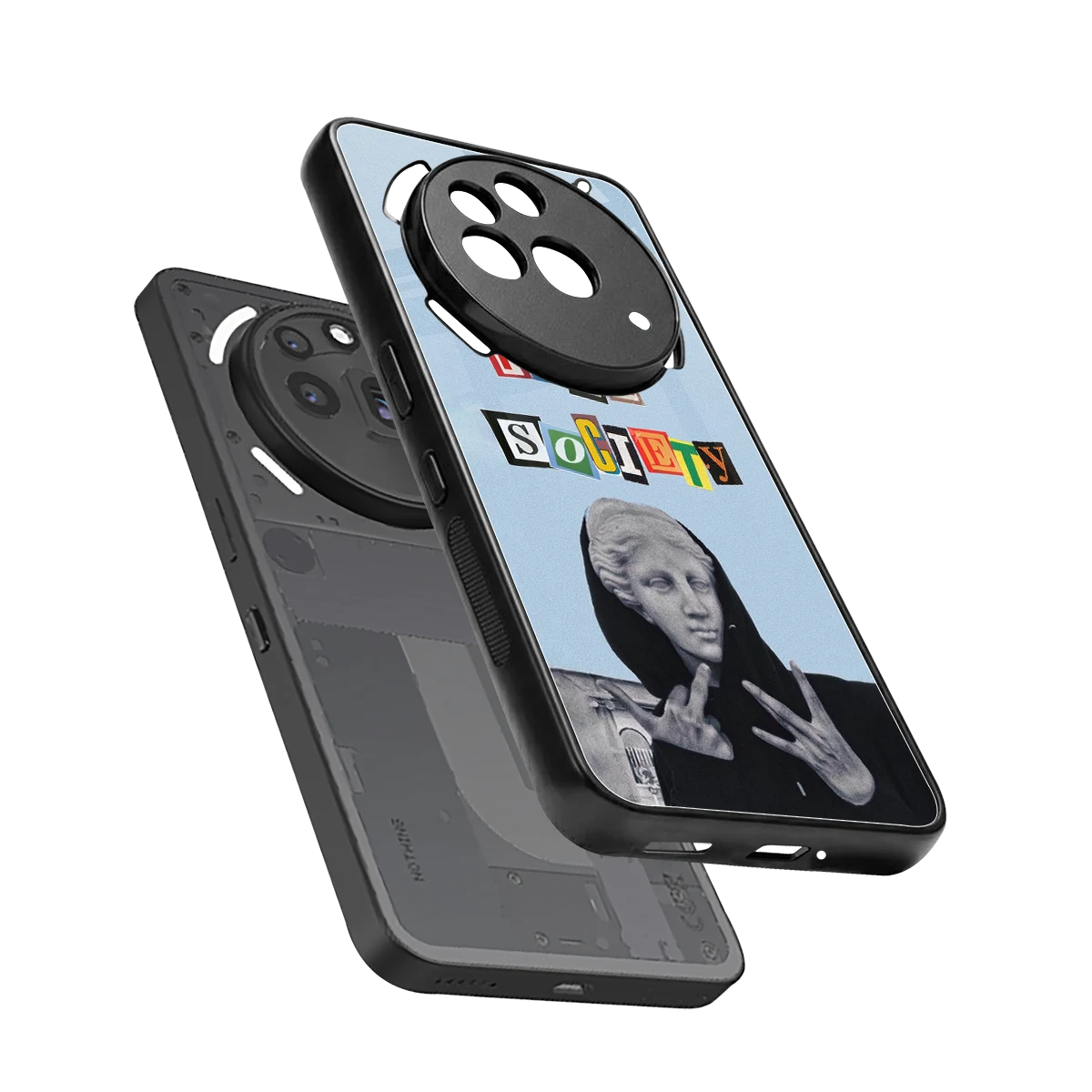 Rebel Mind sleek nothing phone 3a pro cover with tempered glass back and TPU edges
