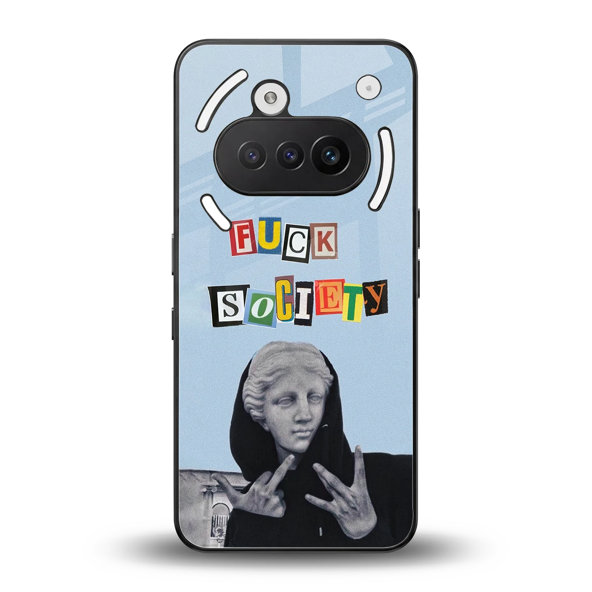 Rebel Mind back phone cover | glass case for nothing phone 3a