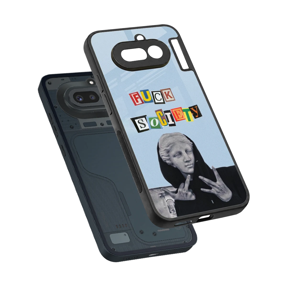 Rebel Mind sleek nothing phone 4a cover with tempered glass back and TPU edges