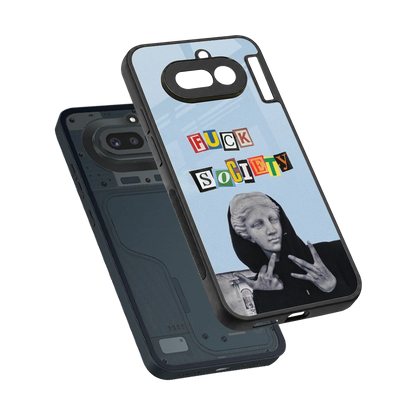 Rebel Mind sleek nothing phone 4a cover with tempered glass back and TPU edges