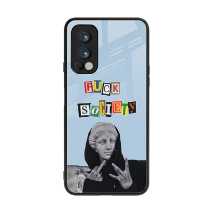 Rebel Mind back phone cover | glass case for oneplus nord 2