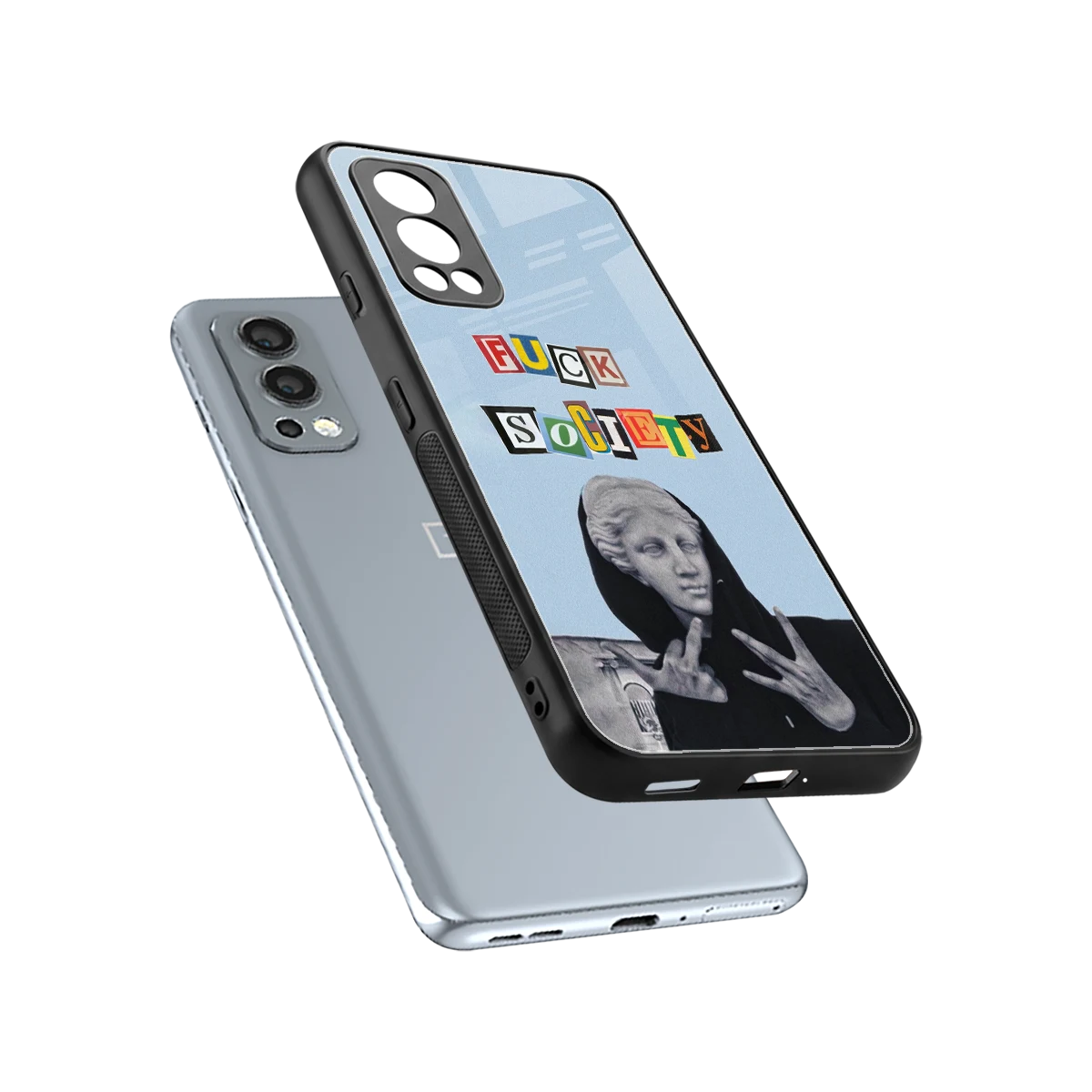 Rebel Mind sleek oneplus nord 2 cover with tempered glass back and TPU edges