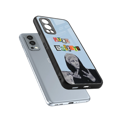 Rebel Mind sleek oneplus nord 2 cover with tempered glass back and TPU edges